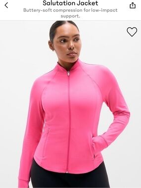 Athleta Pink Full-Zip Performance Jacket